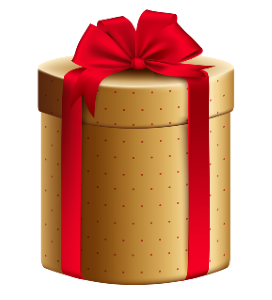 a luxury gold and red gift box